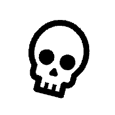 Skull with solid fill